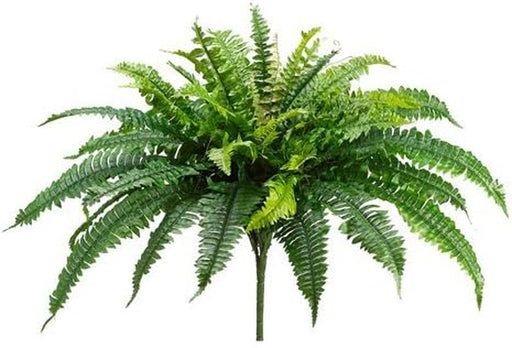 Four 40" Spread Artificial Boston Fern 32 Leaves Silk Hanging Bush Tree Plant