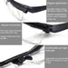 Flex Focal Adjustable Glasses, Focus Adjustable Glasses Dial Vision, Flexvision Adjustable Vision Glasses near and Far Sight (3Pcs)