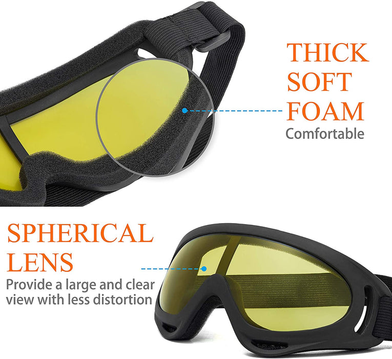 2 Pack Ski Goggles Snowboard Goggles for Men Women & Youth, Snow Goggle