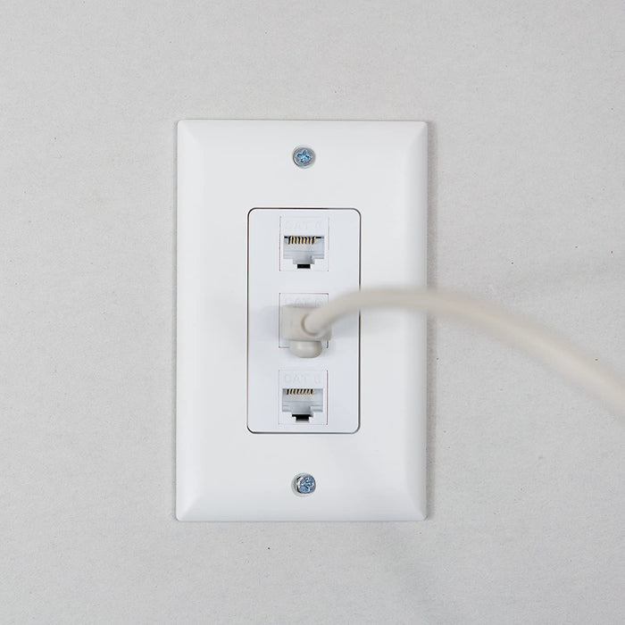 On-Q WP3413WH10 High Impact Flame Retardant Plastic 3-Port Decorator Outlet Strap, White, 10 Count