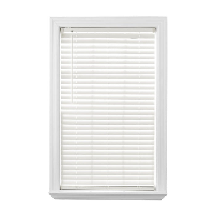 Better Homes & Gardens 2" Cordless Faux Wood Horizontal Blinds, Antique White, 23X64
