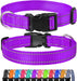 Reflective Dog Collar, Sturdy Nylon Collars for Large Girl and Boy Dogs, Adjustable Dog Collar with Quick Release Buckle, Red