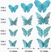 3D Teal Blue Butterfly Wall Decal Emerald Removable Mural Sticker for Living Room Girls Bedroom Home Wedding Engagement Baby Shower Birthday Party Decor Nursery Butterflies Decoration (Teal Blue B)