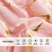 Gold Metallic Marble Comforter Set Queen Size Foil Print Glittering Bedding Sets, Blush/Gold, Queen
