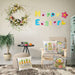 Easter Pillow Covers 18X18 Set of 4 Easter Decorations for Home Bunny Happy Easter Peeps Hip Hop Easter Egg Pillow Case, Seasonal Spring Throw Cushion Case for Home Decorations (18X18 Inch)