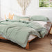 3Pcs Fringe Sage Green Tassel Comforter Set Queen Boho Bohemian Cute Soft Tufted Microfiber Bedding Sets Modern Style for Men and Women (1Comforter + 2 Pillowcases)