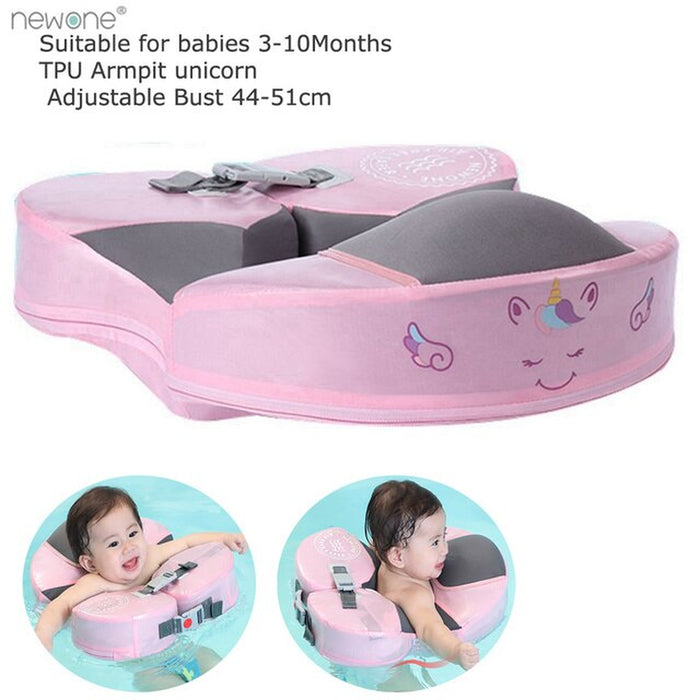 Baby Swimming Float Ring Swim Trainer Non-Inflatable Sunshade Kids Float Lying Swimming Pool Toys Bathtub for Accessories