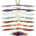 Natural 7 Chakra Stones Reiki Healing Crystals Tree of Life Hanging Ornament Tumbled Gemstones Tassels Home Decor Car Decoration Wall Hanging for Good Luck Yoga Meditation