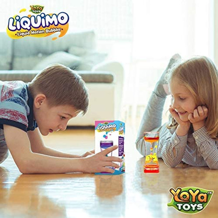 Liquimo - Liquid Motion Bubbler for Kids and Adults (3-Pack) - Hourglass Liquid Bubbler - Timer for Sensory Play, Fidget Toy - Stress Management - Cool Desk Décor