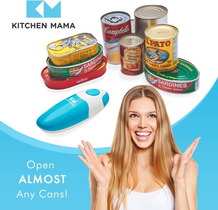 Auto Electric Can Opener Christmas Gift Ideas: Open Your Cans with a Simple Press of Button - Automatic, Hands Free, Smooth Edge, Food-Safe, Battery Operated, YES YOU CAN (Sky Blue)