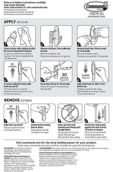 Command Medium Refill Adhesive Strips, Damage Free Hanging Wall Adhesive Strips for Medium Indoor Wall Hooks, No Tools Removable Adhesive Strips for Living Spaces, 36 White Command Strips