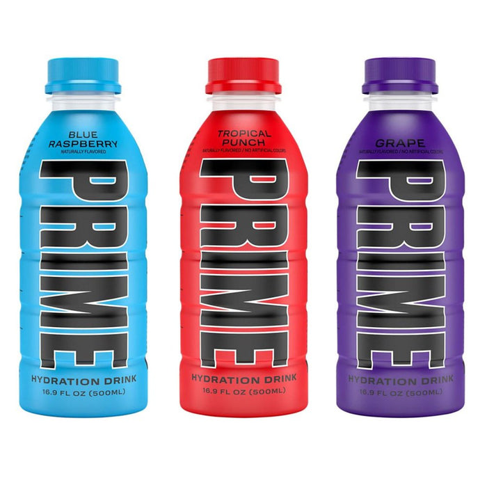 Hydration Drink Variety Pack (16.9Oz 12Pk) Blue Raspberry, Tropical Punch, Grape