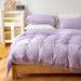 3Pcs Fringe Lavender Purple Tassel Comforter Set Queen Boho Bohemian Cute Soft Tufted Microfiber Bedding Sets Modern Style for Men and Women (1Comforter + 2 Pillowcases)