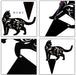 3 Pack Metal Cat Garden Statues Black Cat Silhouette Cat Decorative Garden Stakes Garden Outdoor Statues Animal Stakes for Yard Decor and Lawn Ornaments
