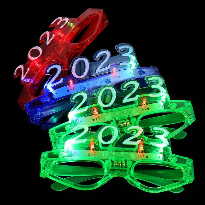 2023 Light-Emitting Glasses Four Lights New Year LED