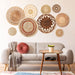 9 Pcs Boho Basket Wall Decals round Modern Peel and Stick Wall Decals Removable Boho Wall Decal Adhesive Boho Nursery Wall Decor for Bedroom Living Room Office Wall, Just Stickers (Classic) (Boho Style)