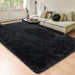 Soft Shaggy Area Rugs for Bedroom, 4X6 Feet, Fluffy Indoor Modern Plush Carpets for Living Room Kids Room Nursery Home Decor, Upgrade Anti-Skid Rectangular Fuzzy Rug, Black