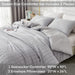 Seersucker Queen Comforter Set (90X90 Inches), 3 Pieces - 100% Soft Washed Microfiber Lightweight Comforter with 2 Pillowcases, All Season down Alternative Comforter Set for Bedding, Light Gray