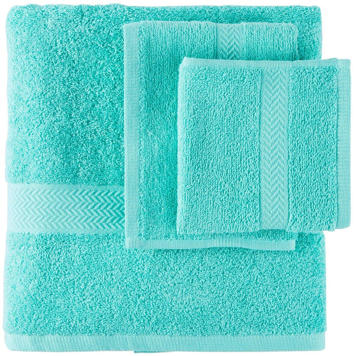 Ringspun Towel Collection Wash Cloth Aqua