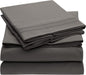 Queen Sheet Set - Hotel Luxury Bedding Sheets & Pillowcases - Extra Soft Cooling Bed Sheets - Deep Pocket up to 16 Inch Mattress - Wrinkle, Fade, Stain Resistant - 4 Piece (Queen, Gray)