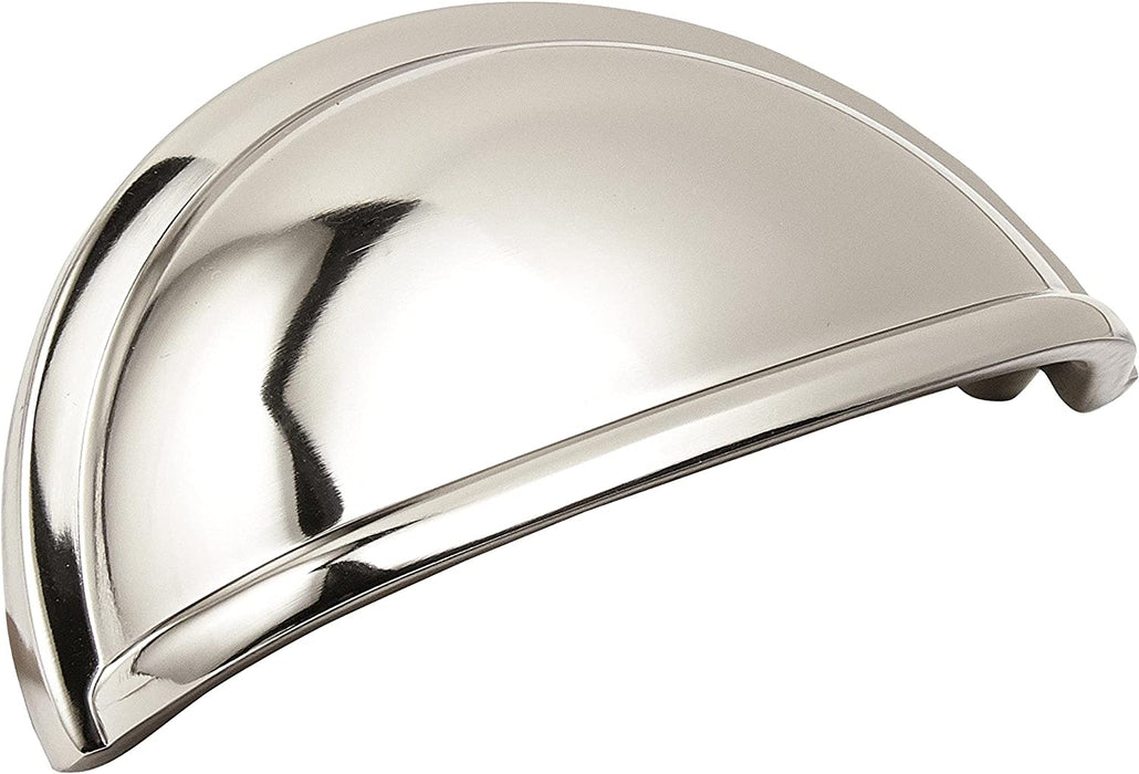 Amerock | Cabinet Cup Pull | Satin Nickel | 3 Inch (76 Mm) Center to Center | Cup Pulls | 5 Pack | Drawer Pull | Drawer Handle | Cabinet Hardware