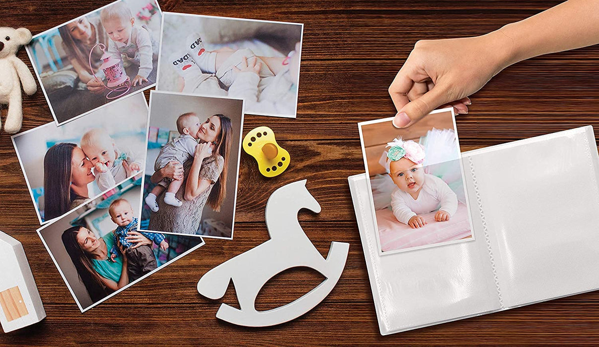 36 Photo Mini Photo Album, 4 X 6 Inch, Pack of 6, Flexible Cover with Removable Decorative Inserts, Clear View Front Cover, by , 6 Pack