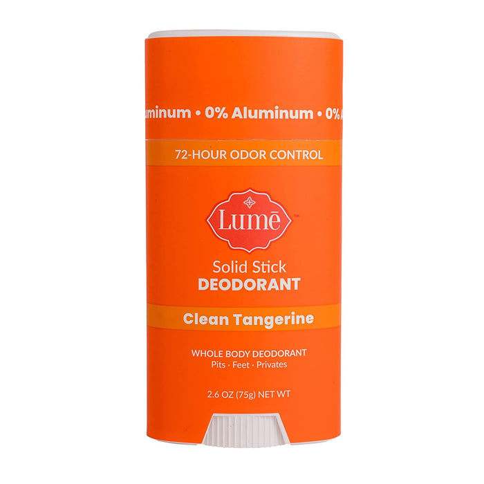 Solid Deodorant Stick - Whole Body Deodorant - Aluminum-Free, Baking Soda-Free, Hypoallergenic, Safe for Sensitive Skin - 2.6 Ounce Solid Stick (Clean Tangerine)