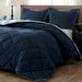 Lightweight Solid Comforter Set (King) with 2 Pillow Shams - 3-Piece Set - Blue and Sapphire - down Alternative Reversible Comforter