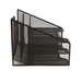 Mind Reader 3 Tier 5 Compartments Desk Organizer Tray, Black