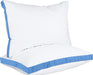 Bed Pillows for Sleeping Queen Size (Blue), Set of 2, Cooling Hotel Quality, Gusseted Pillow for Back, Stomach or Side Sleepers