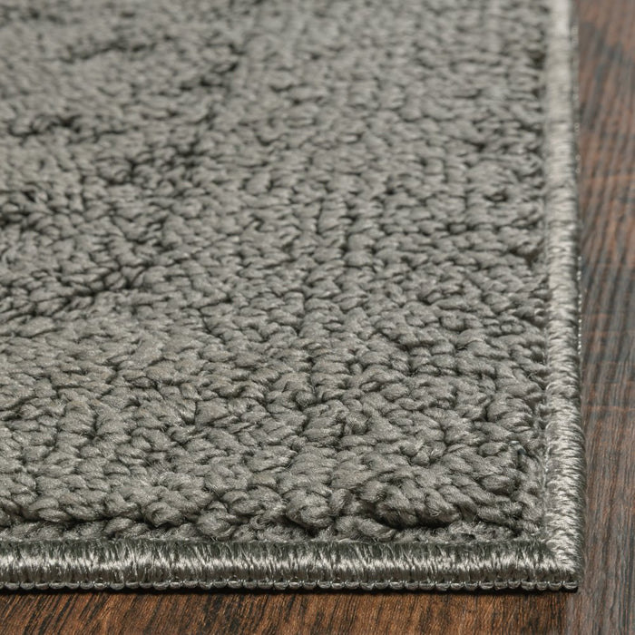Mainstays Dylan Solid Diamond Traditional Runner Pewter Rug, 1'9"X5'
