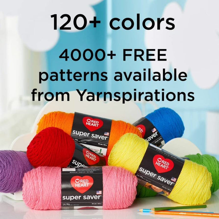 Red Heart Super Saver Jumbo Yarn, Sunny 2 Pack