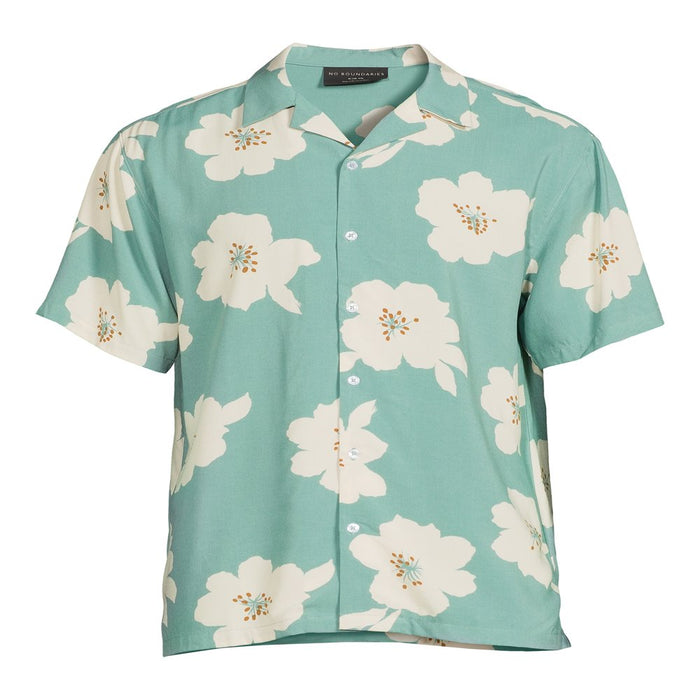 No Boundaries Men'S and Big Men'S Rayon Shirt with Short Sleeves