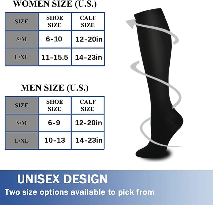 Graduated Copper Compression Socks for Men & Women Circulation 8 Pairs 15-20Mmhg - Best for Running Athletic Cycling