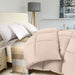 Comforter Duvet Insert - Quilted Comforter with Corner Tabs - Box Stitched down Alternative Comforter (Queen, Beige)