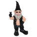 Homestyles Peace Sign "Biker Dude & Babe" the Biker Gnome Riding Her White Hog in Leather Motorcycle Gear Large Outdoor Garden Statue 14.5"H and 12"H