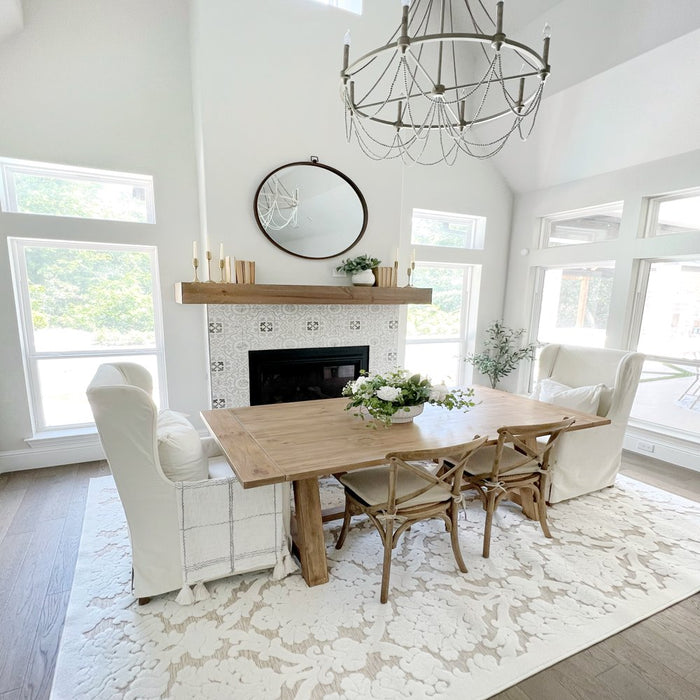 My Texas House Charlotte, Transitional, Damask, Woven Area Rug, 5'2" X 7'6"