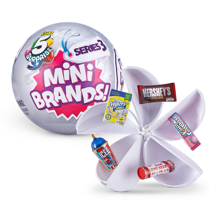 5 Surprise Mini Brands Series 3 Mystery Capsule Real Miniature Brands Collectible Toy by