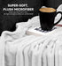 Fleece Blanket Queen Size White 300GSM Luxury Bed Blanket Anti-Static Fuzzy Soft Blanket Microfiber (90X90 Inches)