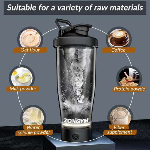 Electric Protein Shaker Bottle, 24 Oz USB Rechargeable Blender Bottles for Protein Mixes with BPA Free, Blender Accessories, Made with Tritan Portable Blender Cup