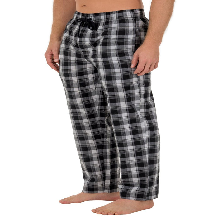 Fruit of the Loom Men'S and Big Men'S Microsanded Woven Plaid Pajama Pants
