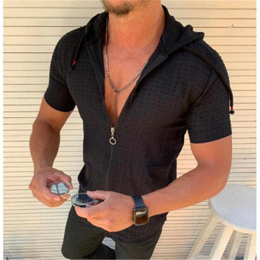 Polo T Shirt Men Zipper Collar Fashion Golf Short Sleeve 2 Tone Zip Dress Camisa
