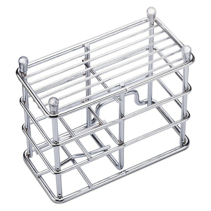 Multifunctional Stainless Steel Toothbrush Toothpaste Shelf (Silver Color)