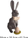 Model Home Animal 3D Decor Bow Living Art Sculpture Easter Rabbit Toy Card Paper Home Decor Easter Crafts (Green, One Size)