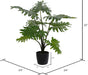 Everyday Artificial Grand Philodendron Bush 25" Tall - Green Indoor Potted Philo Bush - Faux Decor for Home or Office Greenery