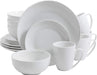 Gibson Home Zen Buffet Porcelain Dinnerware Set, Service for 6 (30Pcs), White (Coupe)