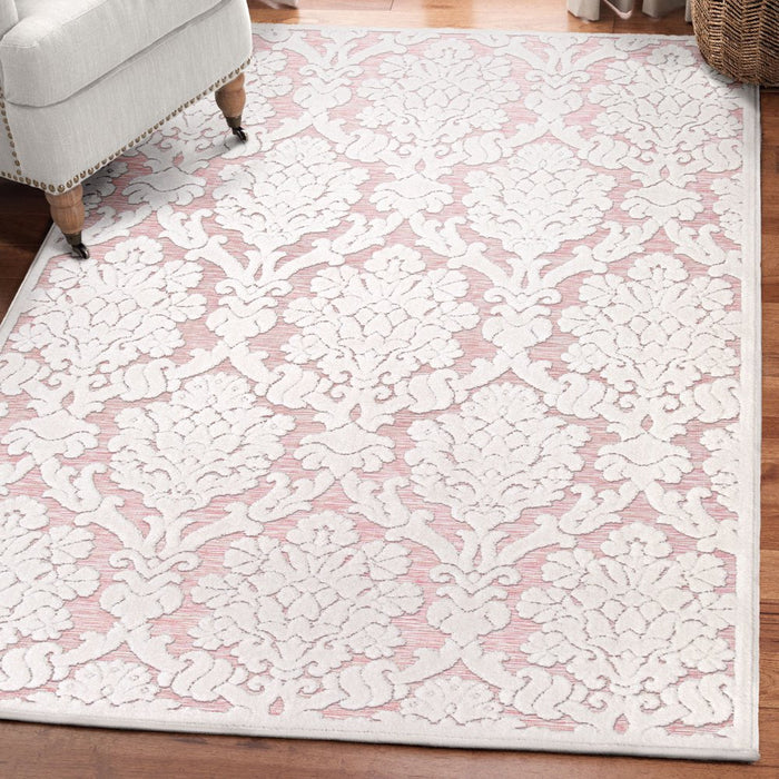 My Texas House Charlotte, Transitional, Damask, Woven Area Rug, 5'2" X 7'6"