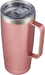 20 Oz Tumbler Mug with Lid and Straw, Insulated Travel Coffee Mug with Handle, Double Wall Stainless Steel Vacuum Coffee Tumbler, Thermal Coffee Cup, Navy Blue