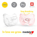Baby Pacifier | 0-6 Months | Includes Sterilizing Case | 2-Pack | Soft Silicone | Bpa-Free | Supports Natural Suckling | Pink and Clear