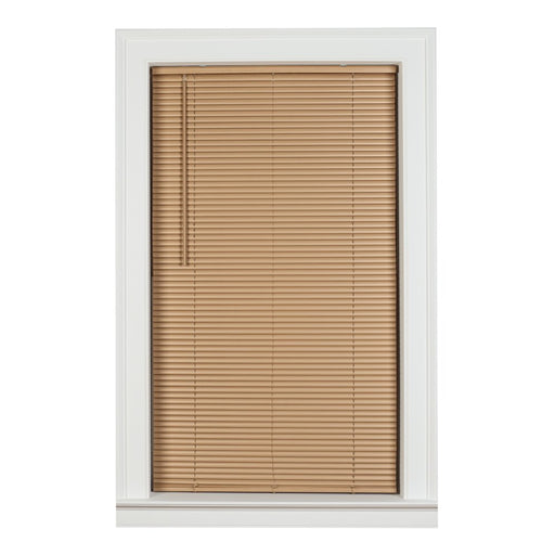 Mainstays 1" Cordless Vinyl Room Darkening Mini Blinds, Khaki, 29X64